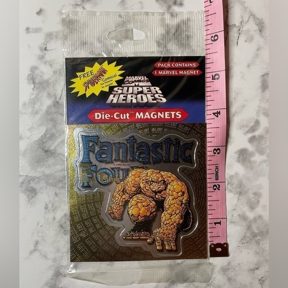 Vintage 1996 Marvel Comics Fantastic Four “The Thing” Die-Cut Magnet – Sealed - Picture 6 of 6